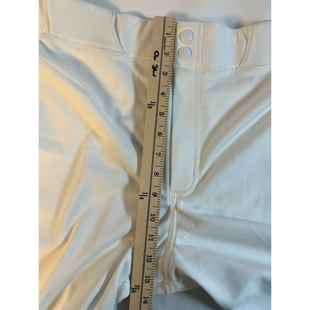 New Nike Men Stock Vapor Select 2 Piped Baseball Pants XL White Blue Side Stripe